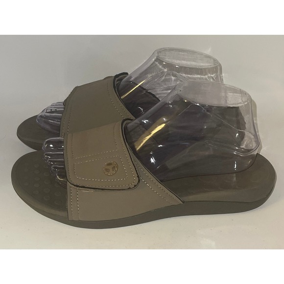 Vionic Kiwi -Men's Motion Control Orthotic Slide Sandal Camel Khaki Sz 7 US - Picture 5 of 8
